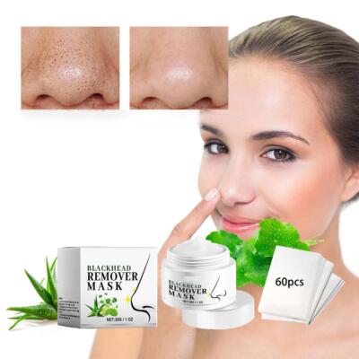 60x Pore Strips Blackhead Remover Cream Nose Acne Clean OFF Peel ew c n L5S Z2G1