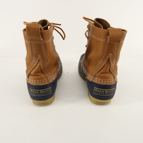 L.L. Bean Bean Stiefel 8" Damen 6 zweifarbig braun blau hergestellt in den USA Ente ungefüttert - Bild 4 von 14