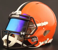 CLEVELAND BROWNS NFL Authentic GAMEDAY Football Helmet w/UNDER ARMOUR Eye Shield