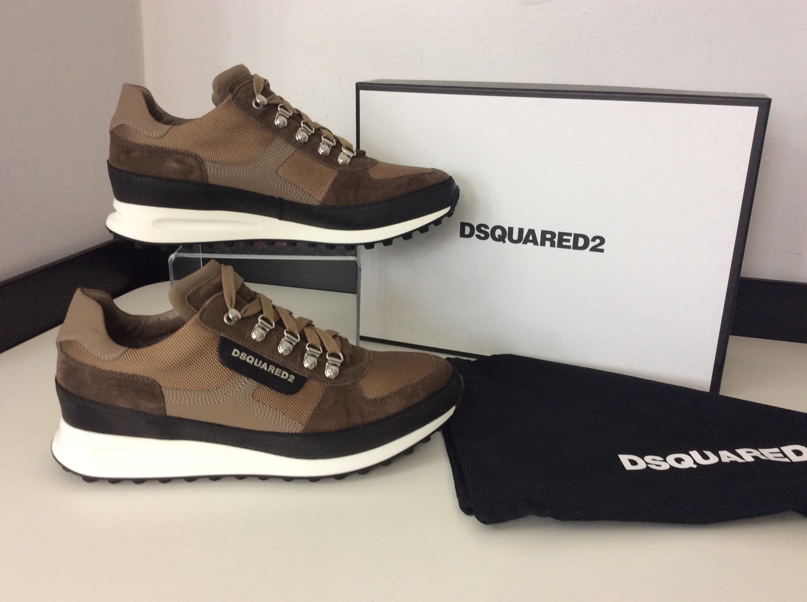 Dsquared2 Ds2 Sneakers, Runners, Uk 5 Eu39, Beige, Trainers NEW RRP £375