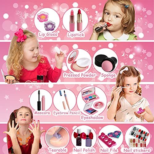Kids Washable Makeup Girl Toys Kids Makeup Kit for Girl, Real Make Up Set, eBay