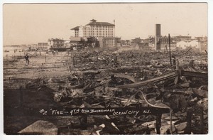 RPPC - Ocean City, NJ - Boardwalk destroyed by Fire - early 1900s | eBay