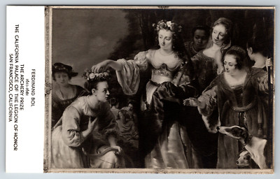 RPPC Ferdinand Bol The Archery Prize San Francisco CA Art Vintage Postcard