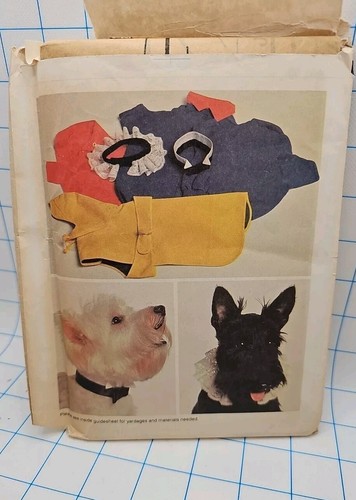 McCall's Pattern 9356 Dogwear Sweatshirt Tuxedo Raincoat Size XS S M Uncut - Picture 2 of 5