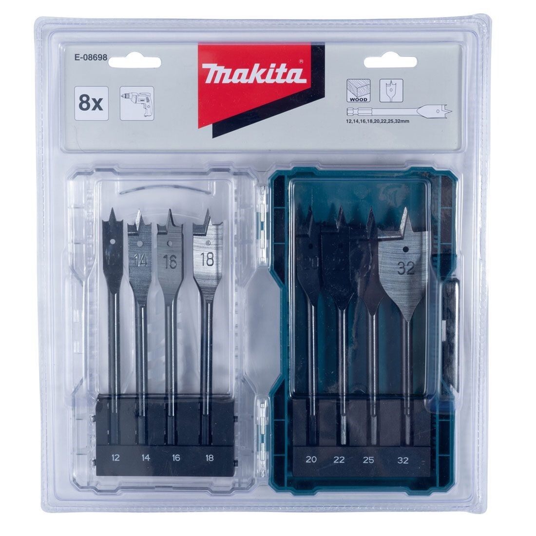 Makita E-08698 8-Piece Flat Bit Set for sale online | eBay