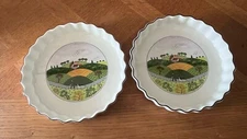 2~Villeroy & Boch DESIGN NAIF 8" Quiche Baking Dish Oven Table Tart Bake Pan Dog