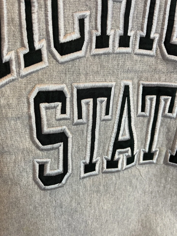 Vintage Super Weave Michigan State Spartan Crewneck Sweatshirt Adult Large Gray - Image 3 of 4
