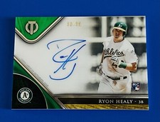 2017 Topps Tribute Ryon Healy Green Refractor Rookie Auto Card #TA-RH; #d /99