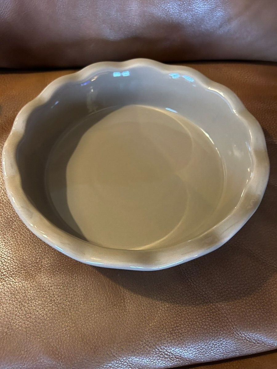 Temptations Taupe Woodland Pie Plate Dish New