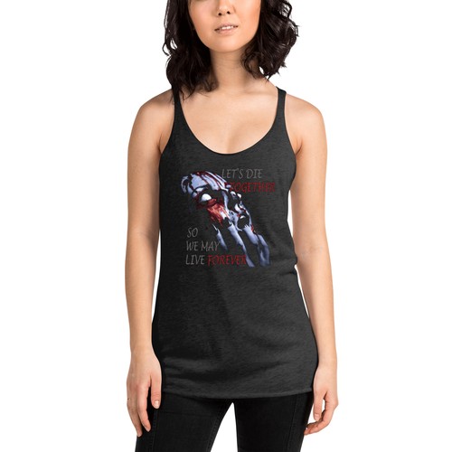 Together Forever Horror Gothic Fashion Women's Racerback Tank Top Shirt - Picture 5 of 14
