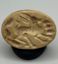 Very old ancient Roman animal intaglio rare bead amulet