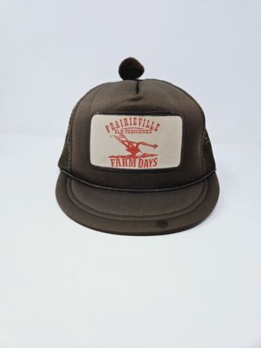 Vintage Prairieville Farm Days Trucker Mesh Hat 80s Used RARE FAST SHIPPING - Picture 1 of 8