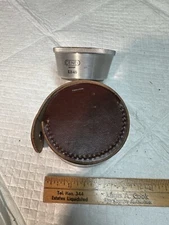 Vintage Lens Hood Cenei Germany EB49 in Leather Case for Contax & Exakta Cameras