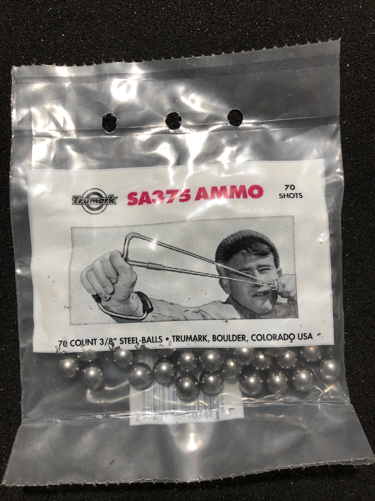 TRUMARK SLINGSHOT WHITE MARBLE 1/2" AMMO SA50 Approx 75 New in Bag