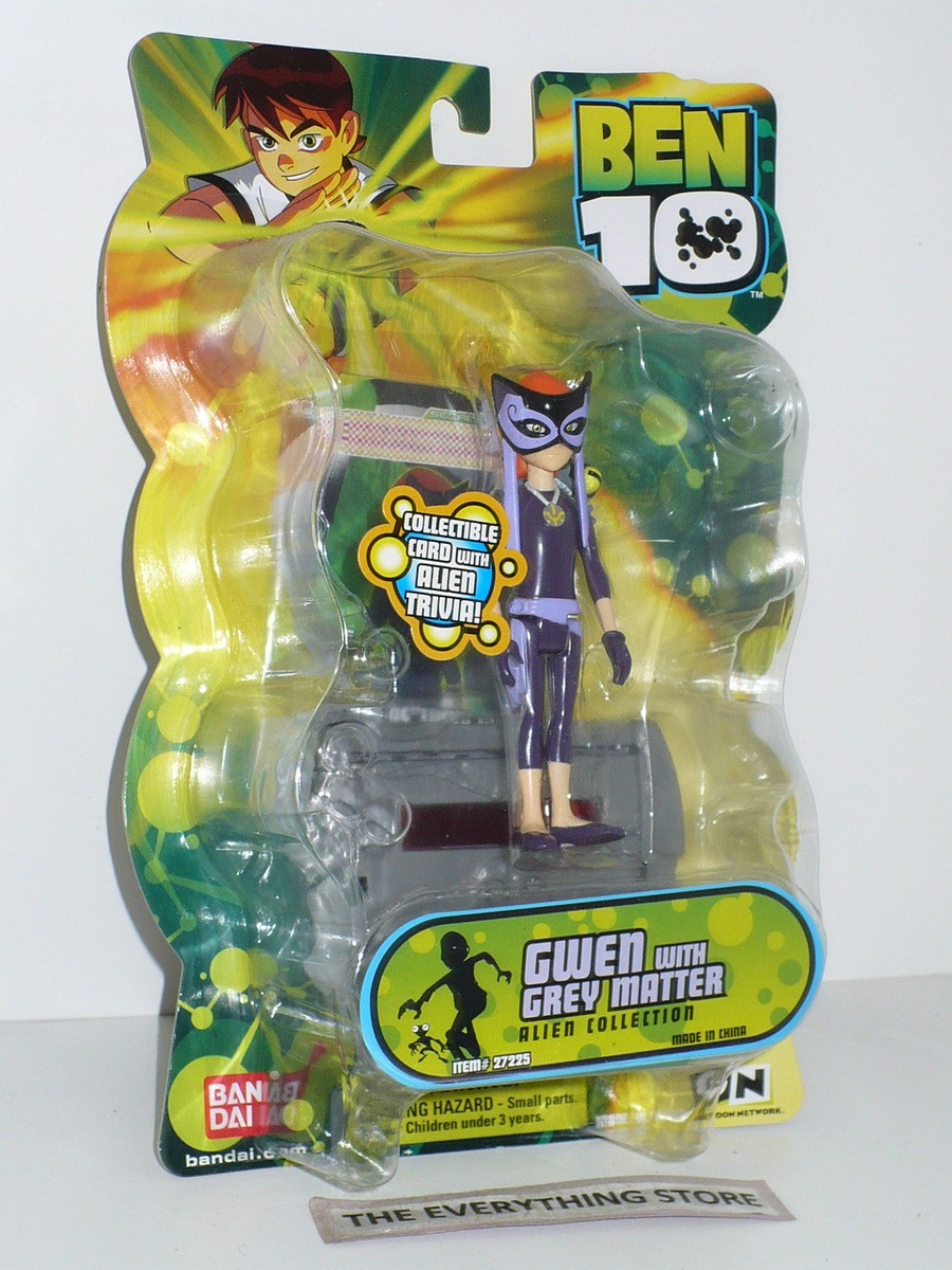 BANDAI BEN 10 GWEN WITH GREY MATTER ALIEN COLLECTION 27225