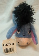 GUND Disney Winnie the Pooh SOFT FLEECE EEYORE 6" Bean Bag STUFFED ANIMAL NEW