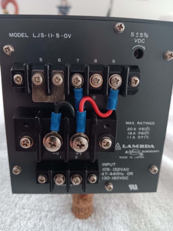 Lambda LJS-11-5-0V Regulated Power Supply 5V±5% 105-132VAC Input