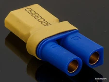 (1) No Wires Connector: Female EC5 to XT60 / XT-60 Male (Turnigy / Zippy )