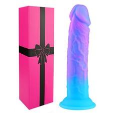 Soft Silicone Realistic Fantasy Dildo with Suction Cup, 9" XL Large Long Mons...