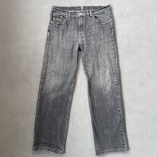 7 for All Mankind Jeans Mens 32 Gray Straight Leg Mid Rise 100% Cotton USA Made