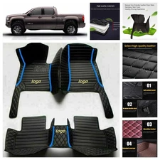 For GMC Sierra Crew Cab Car Floor Mats Custom Waterproof Liners Luxury Carpets