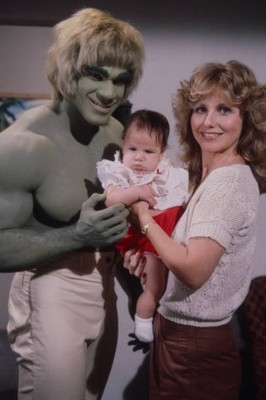 Lou Ferrigno as the Incredible Hulk in the tv show Fall Guy 1981 Old Photo