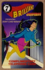7u Presenting Debit-Card Woman. 1993 AmeriVox Show Card SPECIMEN Phone Card