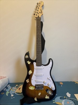 Fender Squier Stratocaster Electric Guitar Sunburst W/ Case & Accessories