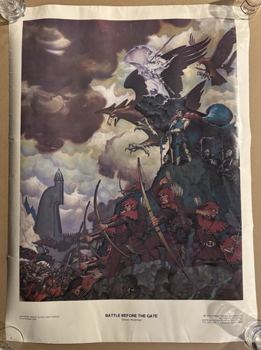 VTG 1976 Steve Hickman "Battle Before The Gate" 18"x 24" Poster-Print Number One