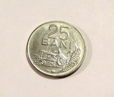 1966 Romania 25 Bani unc Coin Farmer