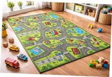 Kids Carpet Playmat - City Life - Playing with Cars and Toys - Play