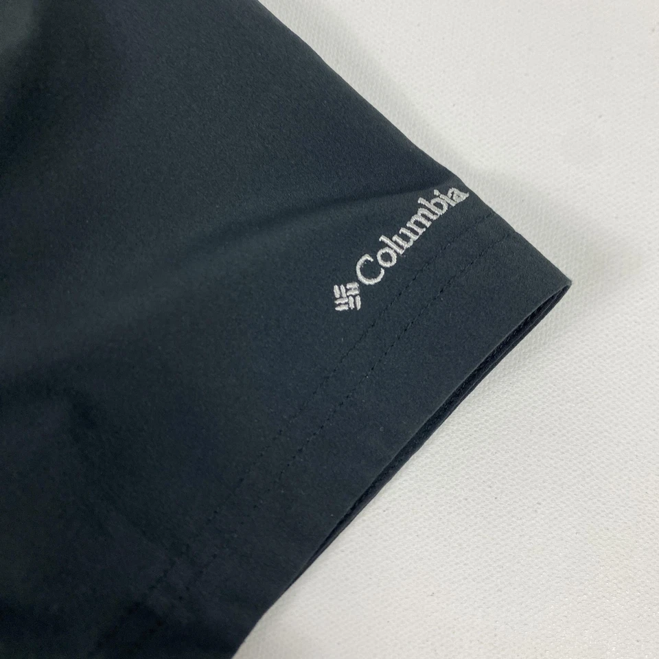 Columbia Shirt Womens Medium Black Short Sleeve Button Front Hiking Fishing - Image 2 of 4