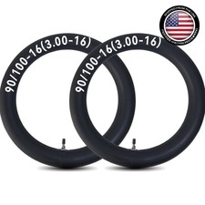 2 PCS 90/100-16 Dirt Bike Tube 3.00-16 Inner Tube with TR4 Straight Valve Stem