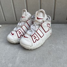 Nike Air More Uptempo TD SIZE 8c DJ5990-100 "WHITE VARSITY RED". Needs Cleaning