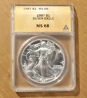 1987 ANACS MS68 - Silver Eagle