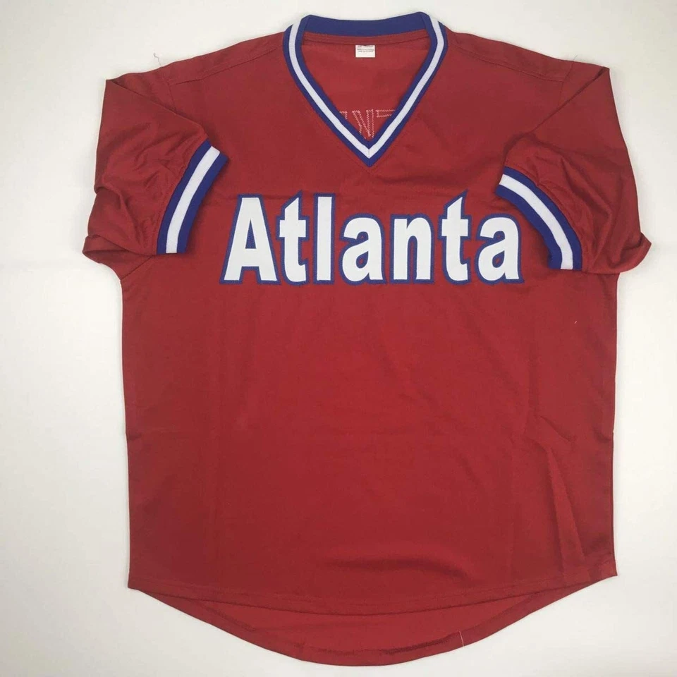 Autographed/Signed PHIL NIEKRO Atlanta Red Baseball Jersey JSA COA Auto - Image 4 of 4
