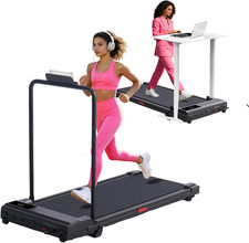 Walking Pad Treadmill with Incline, 2026 Upgrade Portable Treadmill with Handles