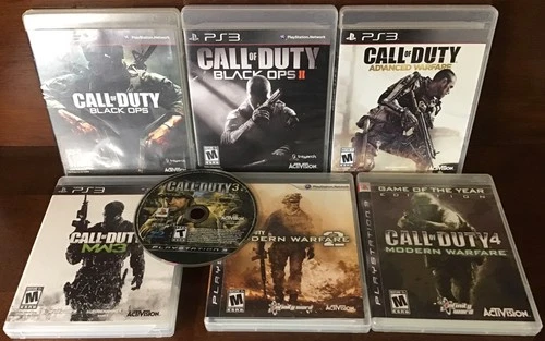 PS3 Call Of Duty Game Lot Set Of 7 Modern Warfare 1-3 Black Opps 1-2 Advanced