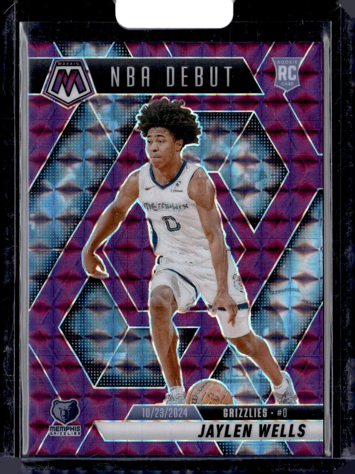 2024-25 Panini Mosaic #260 Jaylen Wells Purple Mosaic #/99