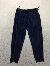 Simply Style Dress Pants Womens L Large Dark Blue Black Elastic Waist Pockets