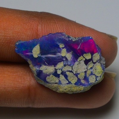 Blue Opal Rough 10.20 Carats, Smoked Ethiopian Welo Opal Rough, Fire Opal Rough