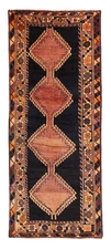 3'9" x 9'4" Vintage Hand-knotted Runner Rug Traditional Oriental Wool Carpet