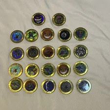 Krome Kap Warhead Pogs Vintage 1990 Metal Slammers Lot of 22 Rare