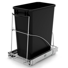 Under Cabinet Pull-Out Trash Can - Slide-Out Kitchen Garbage Bin