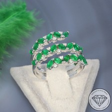 Wert 2890 € Brillant Smaragd Ring 750 18 Karat Weiß Gold xxyy