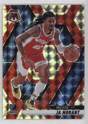 2024-25 Panini Mosaic Choice Fusion Red & Yellow Prizm 13/75 Ja Morant #195 1d0h