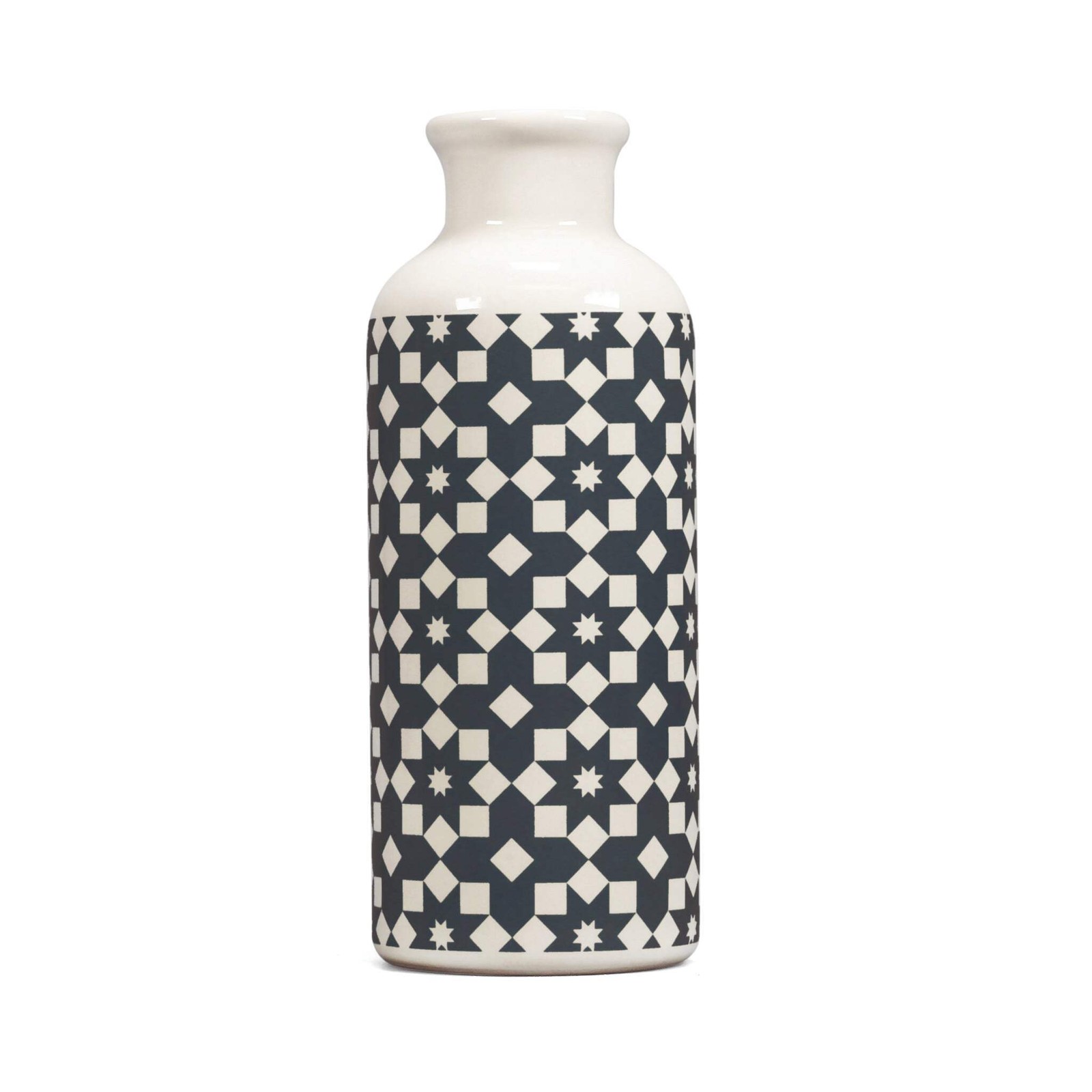 NEW Shruti Designs Tiles Dark Blue Tall Vase