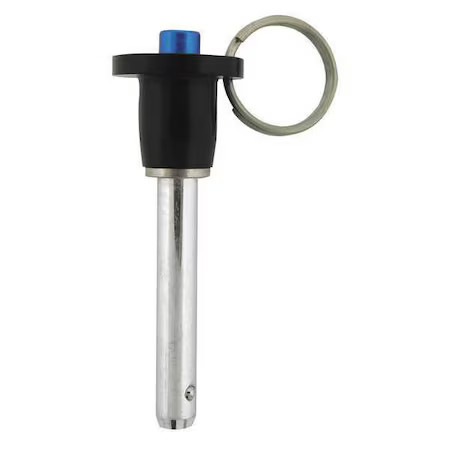 Zoro Select Lbr-Ss7102 Ball Lock Pin, Button Handle, 1" Grip L, Lbr-Ss7102