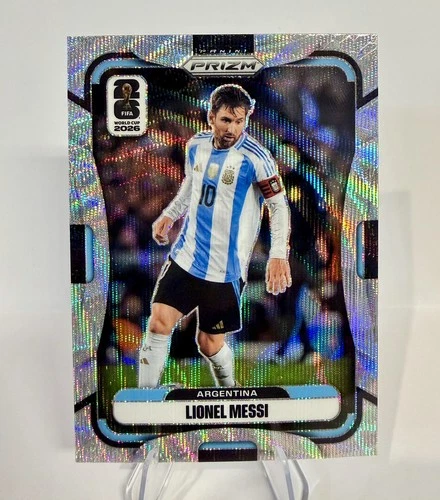 2026 Panini Prizm FIFA World Cup Lionel Messi No.10 Silver Wave Prizm Argentina
