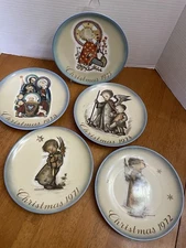 SCHMID Christmas Plate Series 1-5 by Sister Berta Hummel 1971-1975 W Germany